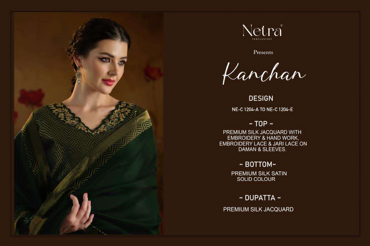 Netra Kanchan Silk Jacquard Dress Material - Amrah Wholesale