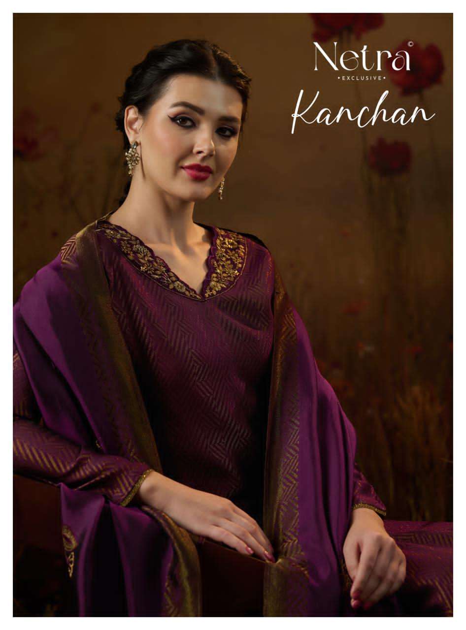 Netra Kanchan Silk Jacquard Dress Material - Amrah Wholesale