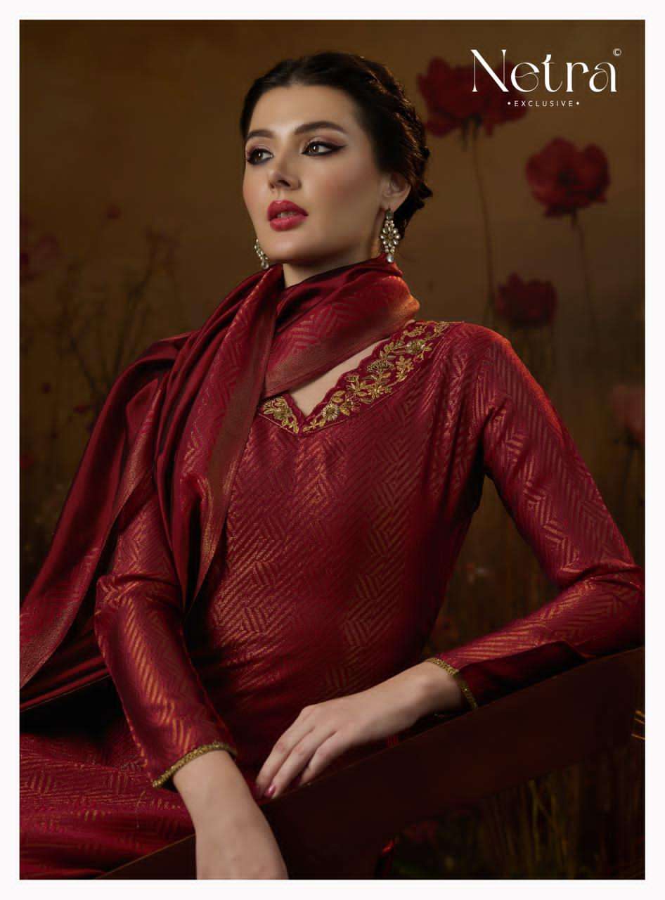 Netra Kanchan Silk Jacquard Dress Material - Amrah Wholesale