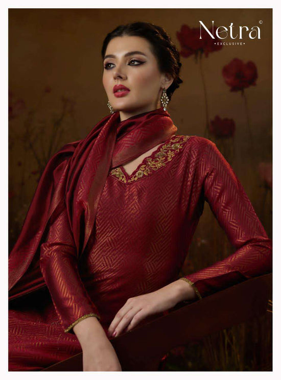 Netra Kanchan Silk Jacquard Dress Material - Amrah Wholesale