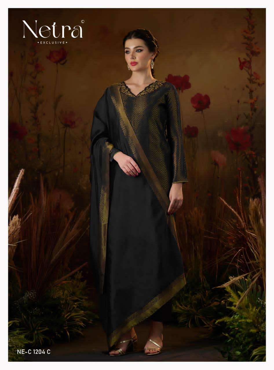 Netra Kanchan Silk Jacquard Dress Material - Amrah Wholesale