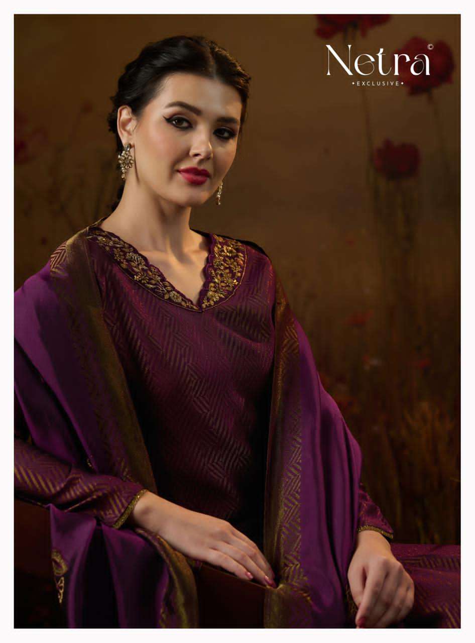 Netra Kanchan Silk Jacquard Dress Material - Amrah Wholesale