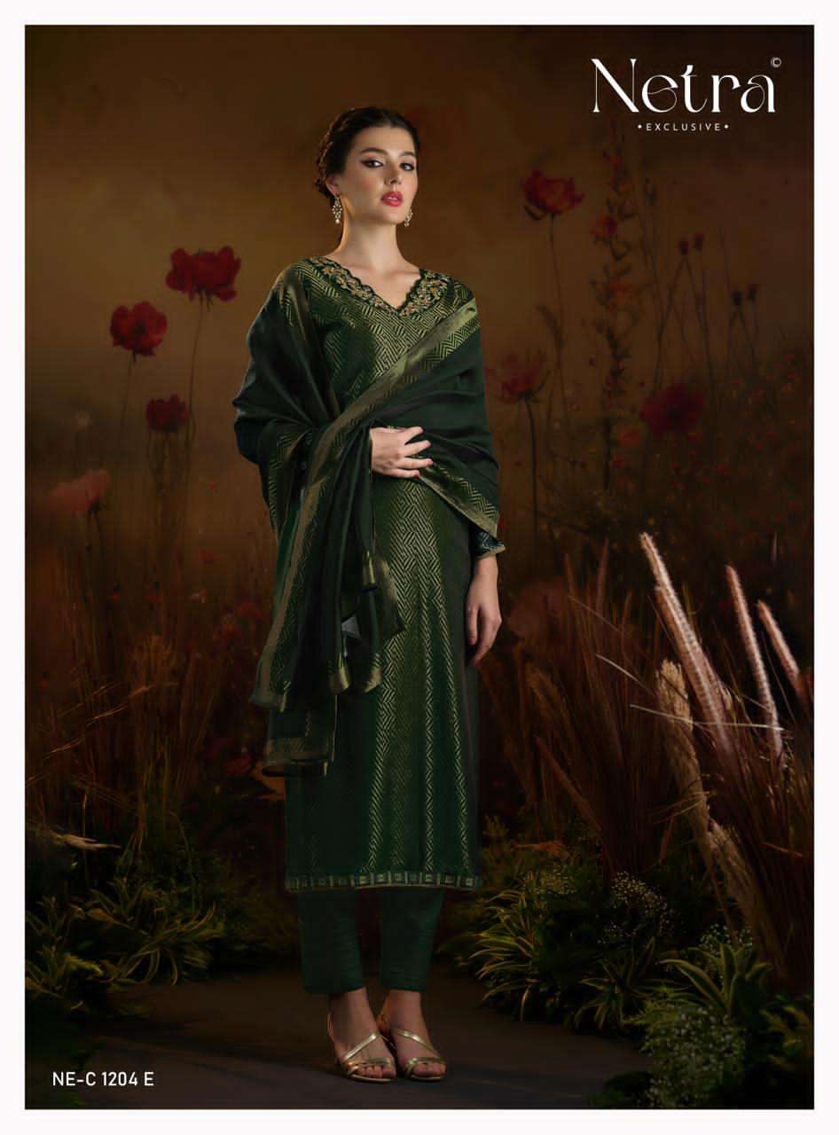 Netra Kanchan Silk Jacquard Dress Material - Amrah Wholesale