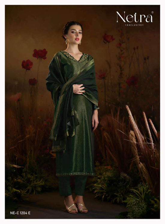 Netra Kanchan Silk Jacquard Dress Material - Amrah Wholesale