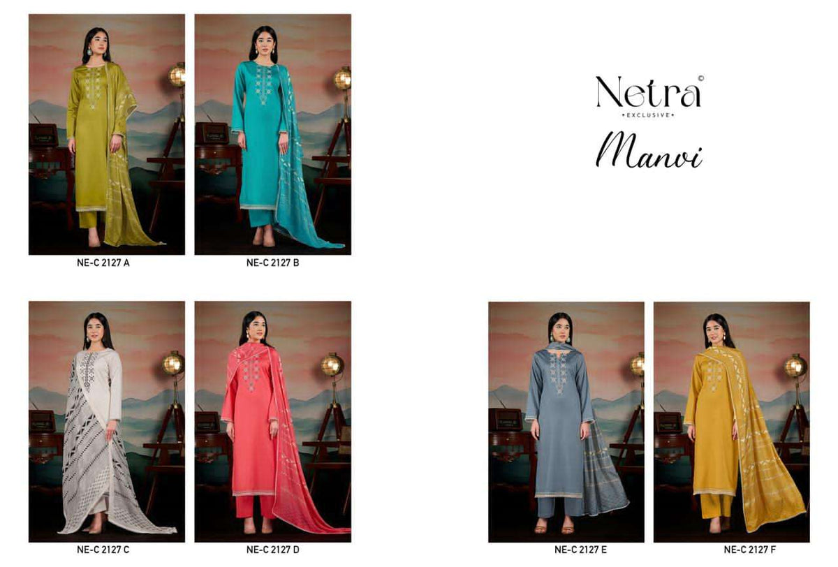Netra Manvi Pure Cotton Digital Printed Dress Material - Amrah Wholesale