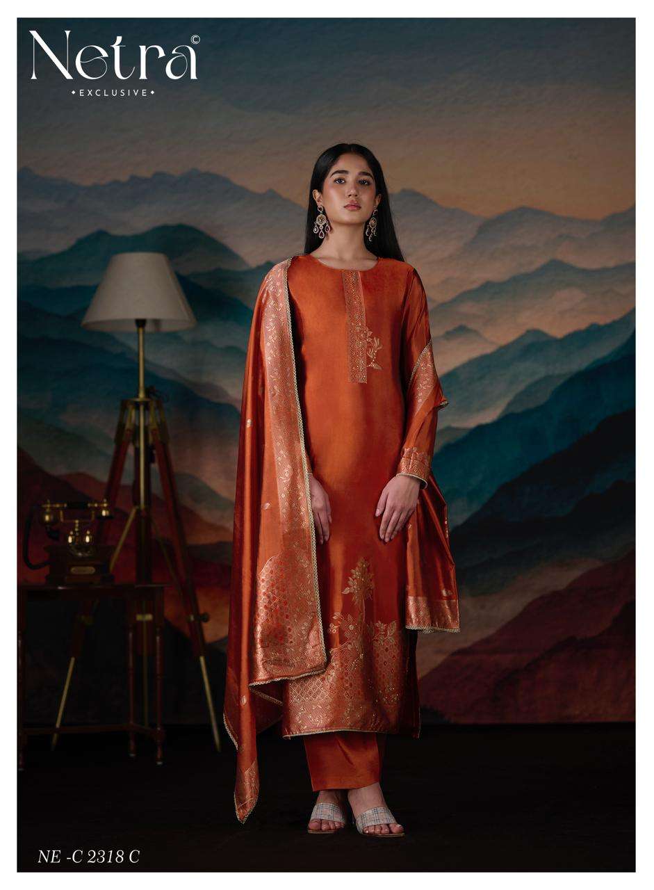 Netra Mehar Vol 2 Viscose Jacquard Silk Dress Material