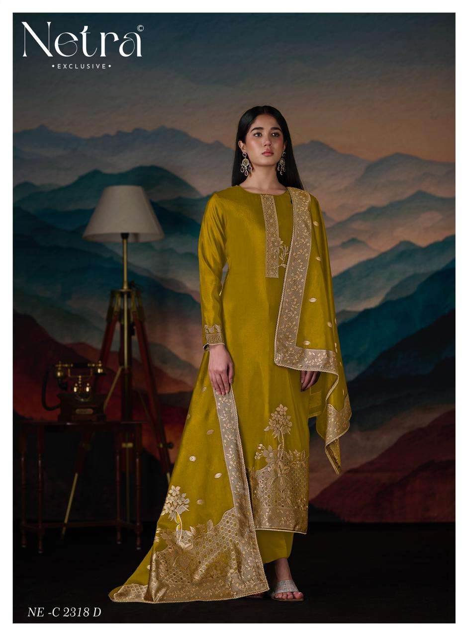 Netra Mehar Vol 2 Viscose Jacquard Silk Dress Material
