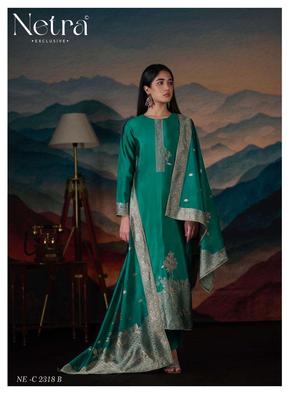 Netra Mehar Vol 2 Viscose Jacquard Silk Dress Material