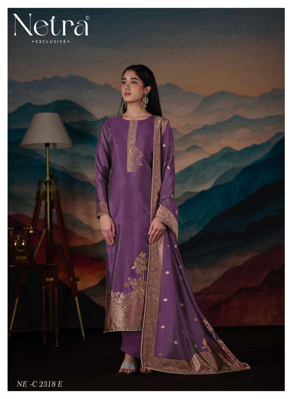 Netra Mehar Vol 2 Viscose Jacquard Silk Dress Material