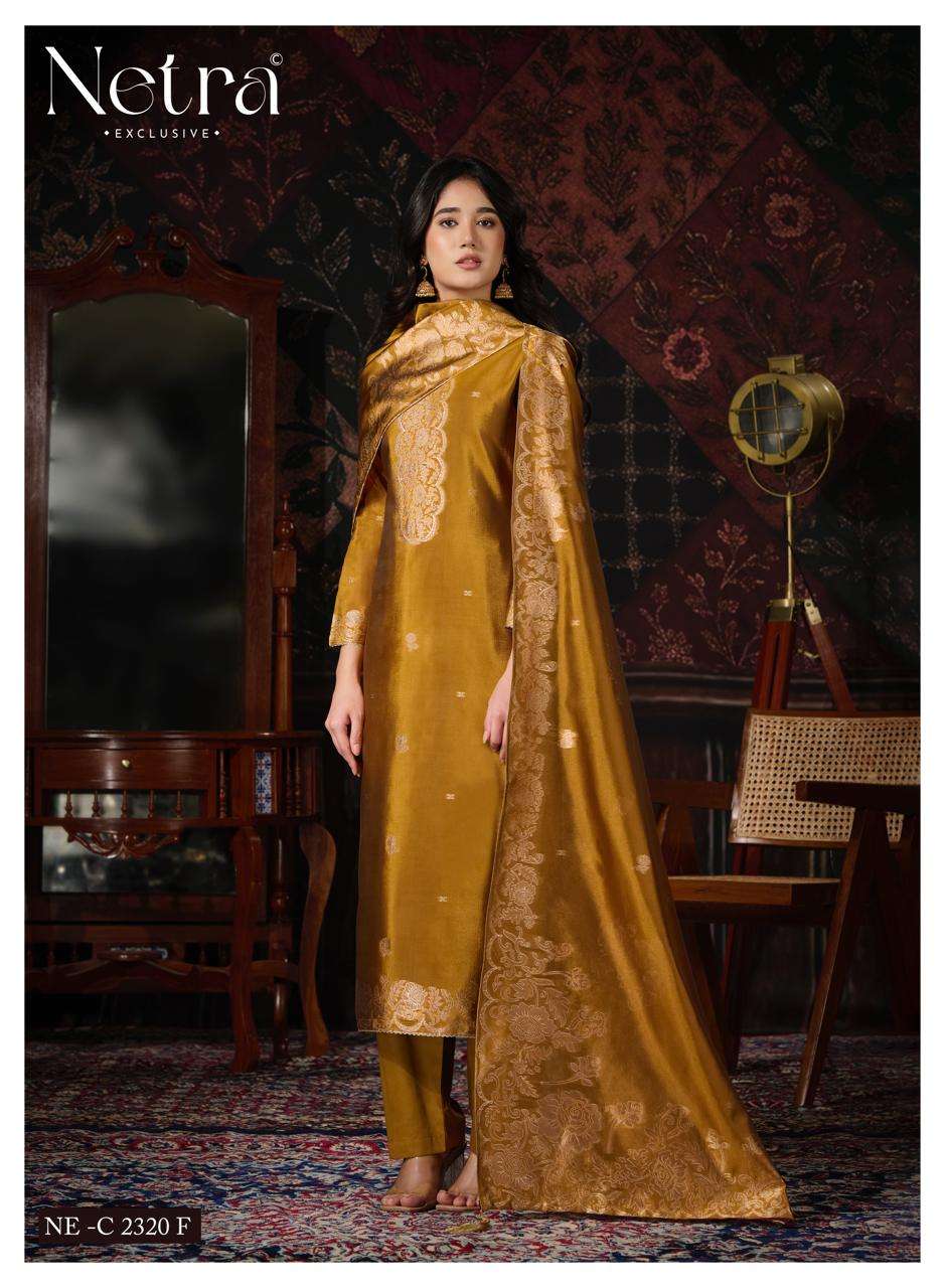 Netra Mithila Premium Viscose Jacquard Silk Unstitched Dress Material