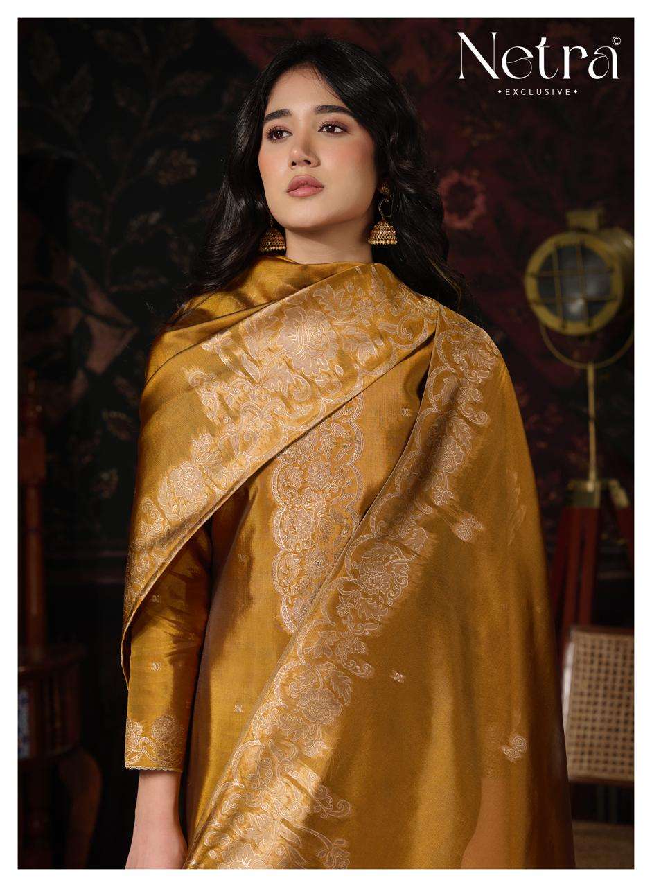 Netra Mithila Premium Viscose Jacquard Silk Unstitched Dress Material