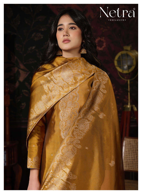 Netra Mithila Premium Viscose Jacquard Silk Unstitched Dress Material