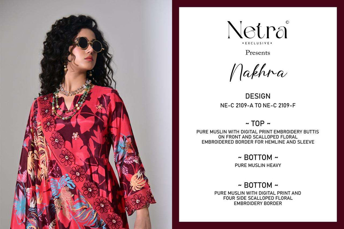 Netra Exclusive Nakhra Salwar Suit Set Wholesale Catalogue - Amrah Wholesale