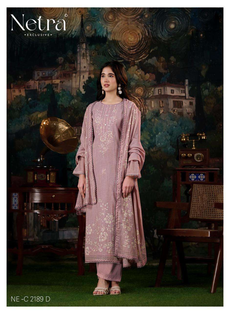 Netra Nayanshi Banarasi Mul Chanderi Dress Material - Amrah Wholesale