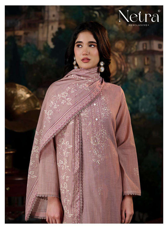 Netra Nayanshi Banarasi Mul Chanderi Dress Material