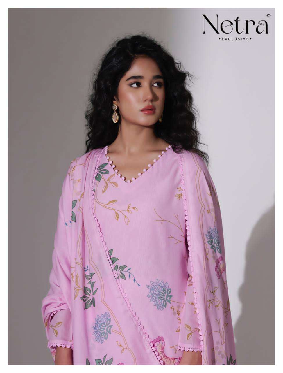 Netra Nirvi Banarasi Chanderi Dress Material