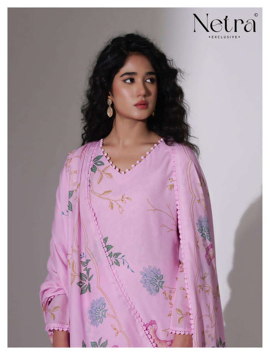 Netra Nirvi Banarasi Chanderi Dress Material