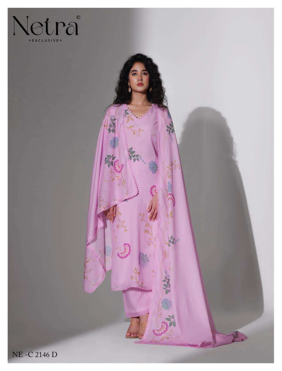 Netra Nirvi Banarasi Chanderi Dress Material