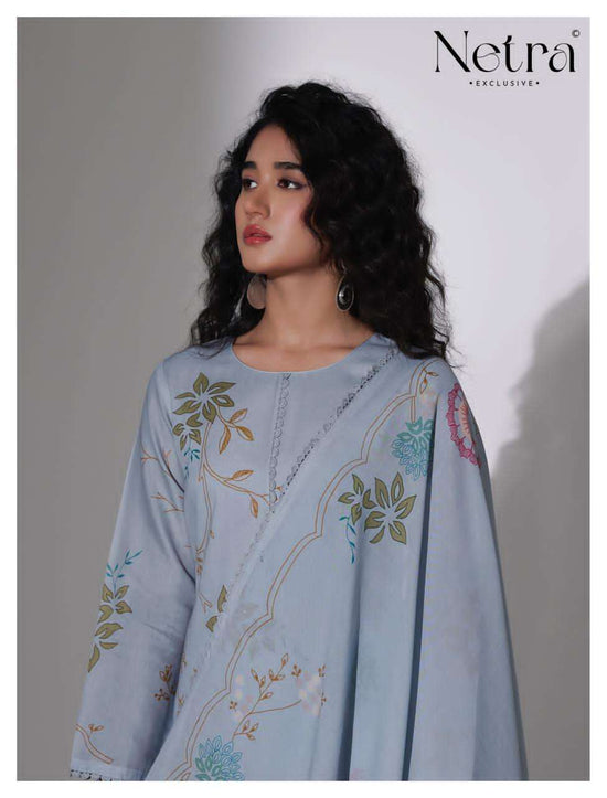 Netra Nirvi Banarasi Chanderi Dress Material