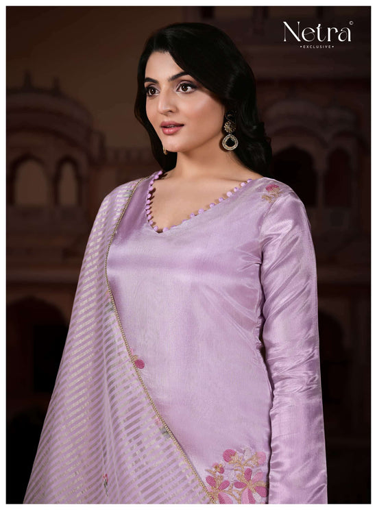 Netra Exclusive Pratha Bemberg Silk Dress Material - Amrah Wholesale