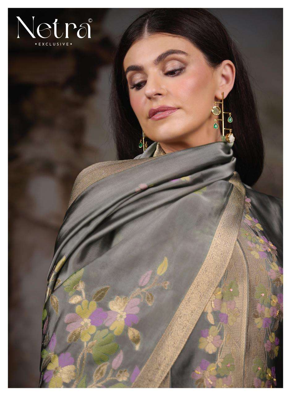 Netra Exclusive Purva Designer Viscose Silk Jacquard Suit Set