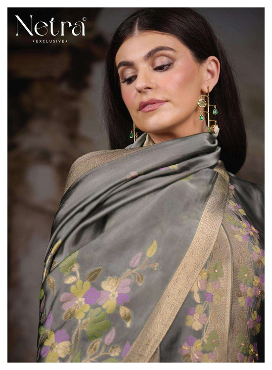 Netra Exclusive Purva Designer Viscose Silk Jacquard Suit Set