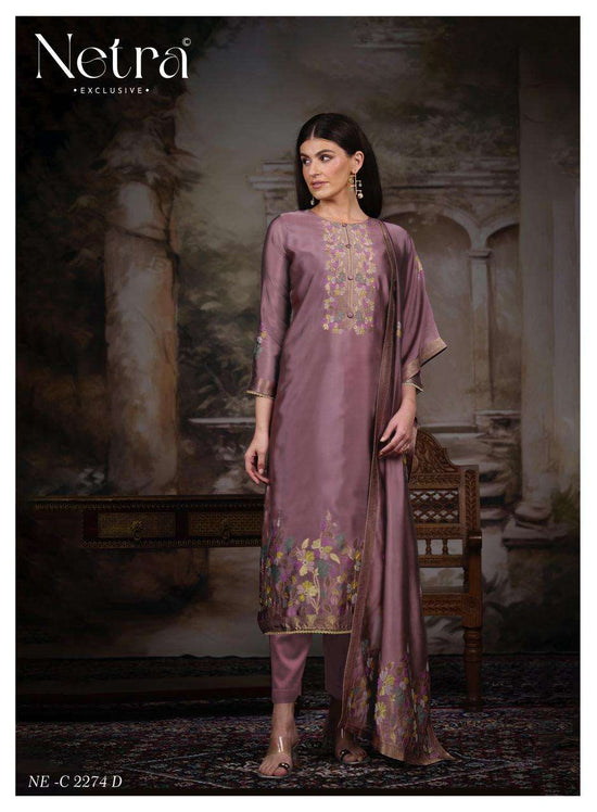 Netra Exclusive Purva Designer Viscose Silk Jacquard Suit Set
