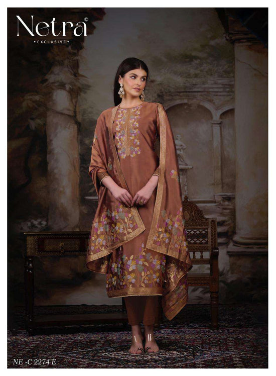 Netra Exclusive Purva Designer Viscose Silk Jacquard Suit Set