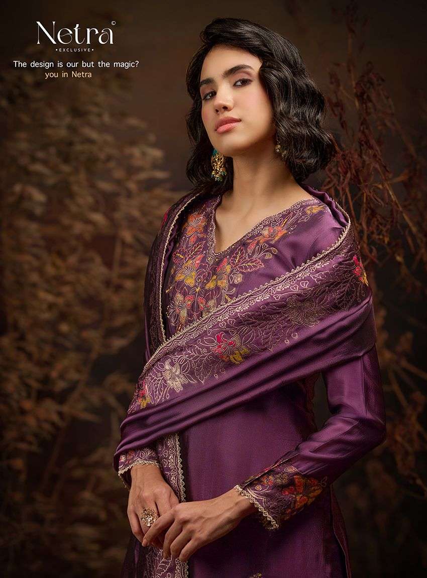 Netra Exclusive Raahi Viscose Silk Jacquard Wedding Wear Dress Material Wholesale