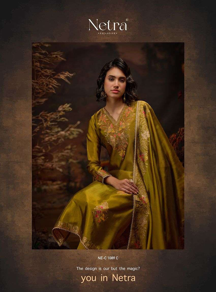 Netra Exclusive Raahi Viscose Silk Jacquard Wedding Wear Dress Material Wholesale
