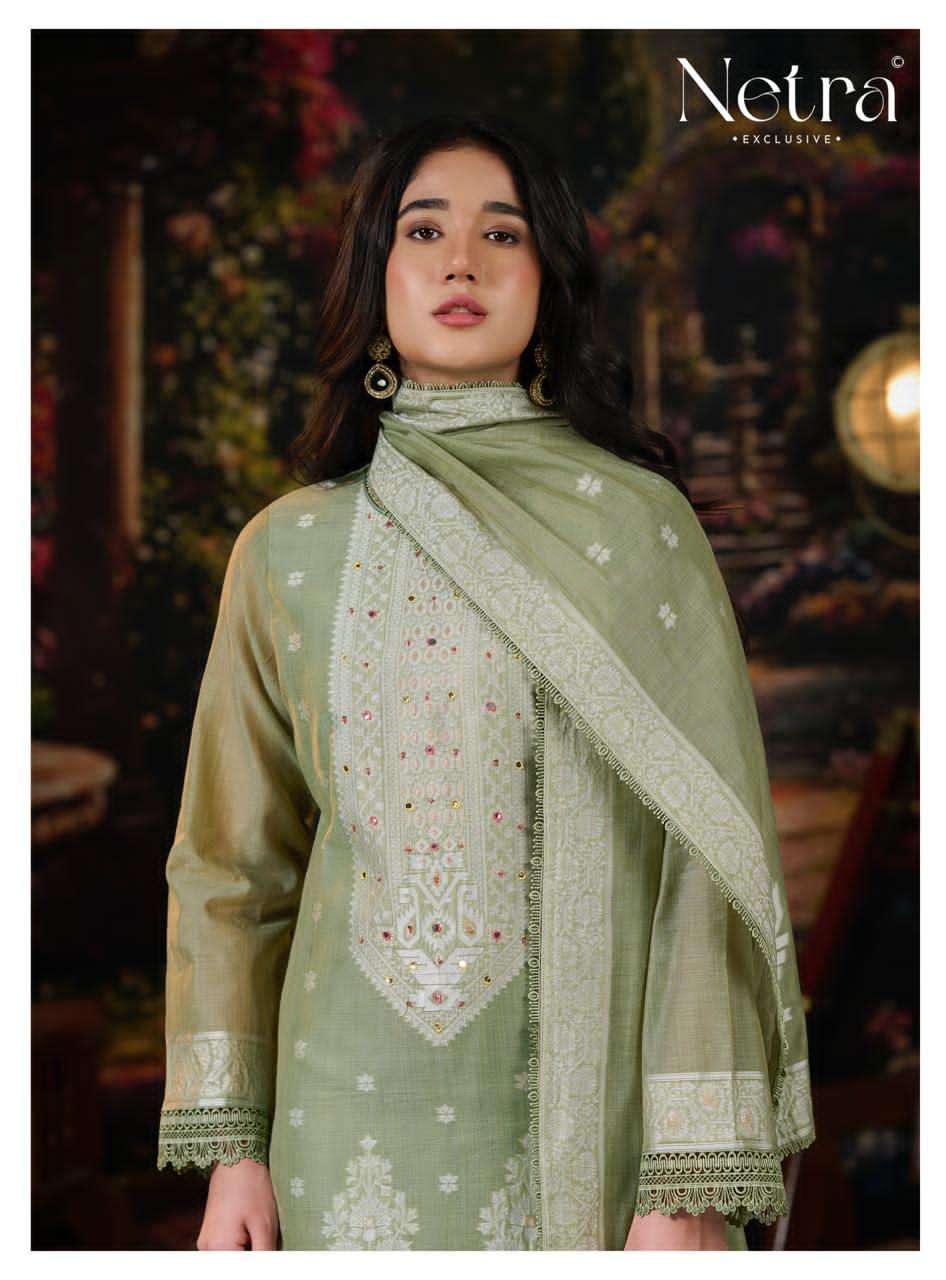 Netra Saiba Jamdani Dress Material