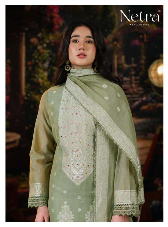 Netra Saiba Jamdani Dress Material