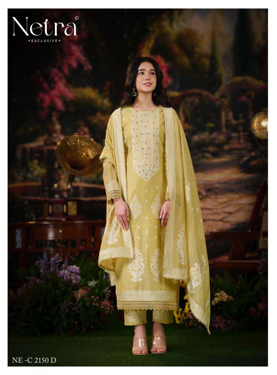 Netra Saiba Jamdani Dress Material