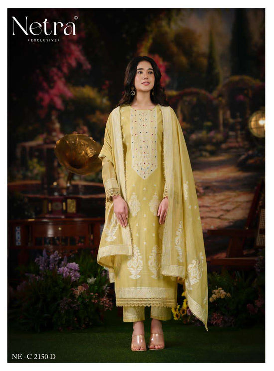 Netra Saiba Jamdani Dress Material