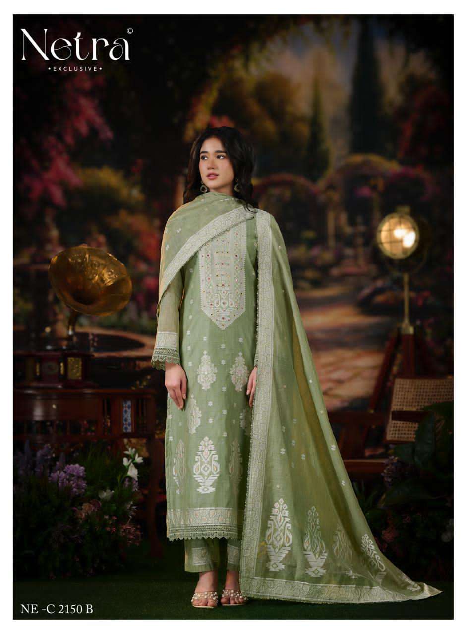 Netra Saiba Jamdani Dress Material