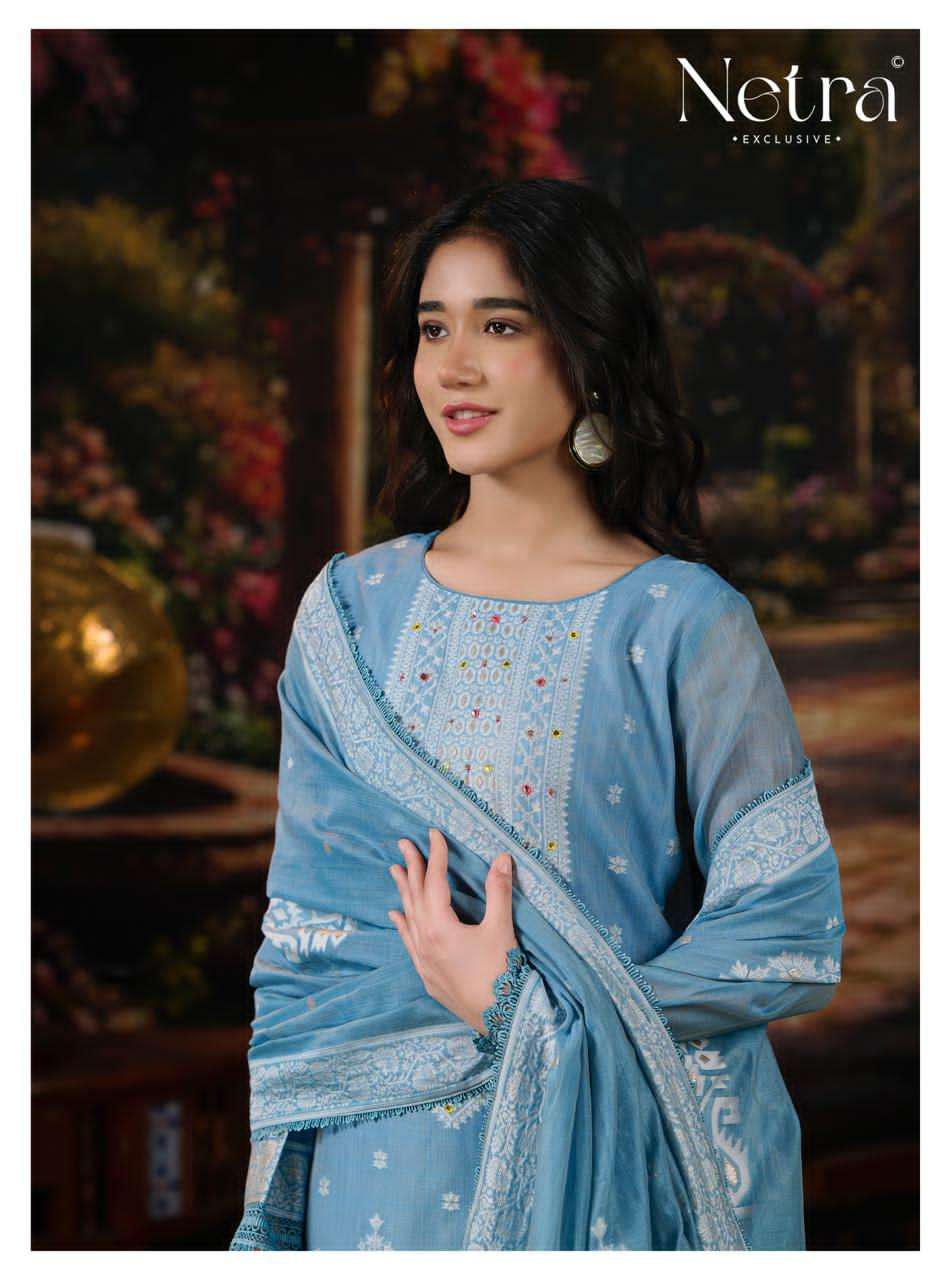 Netra Saiba Jamdani Dress Material