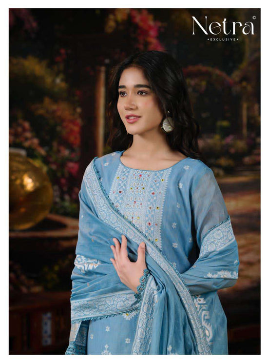 Netra Saiba Jamdani Dress Material