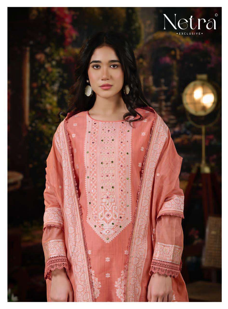 Netra Saiba Jamdani Dress Material