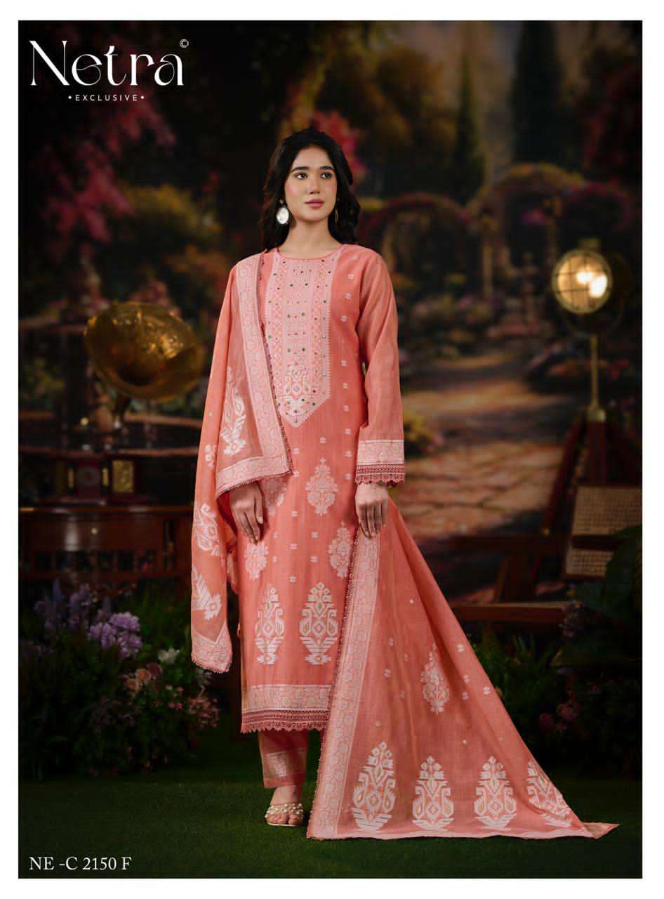 Netra Saiba Jamdani Dress Material