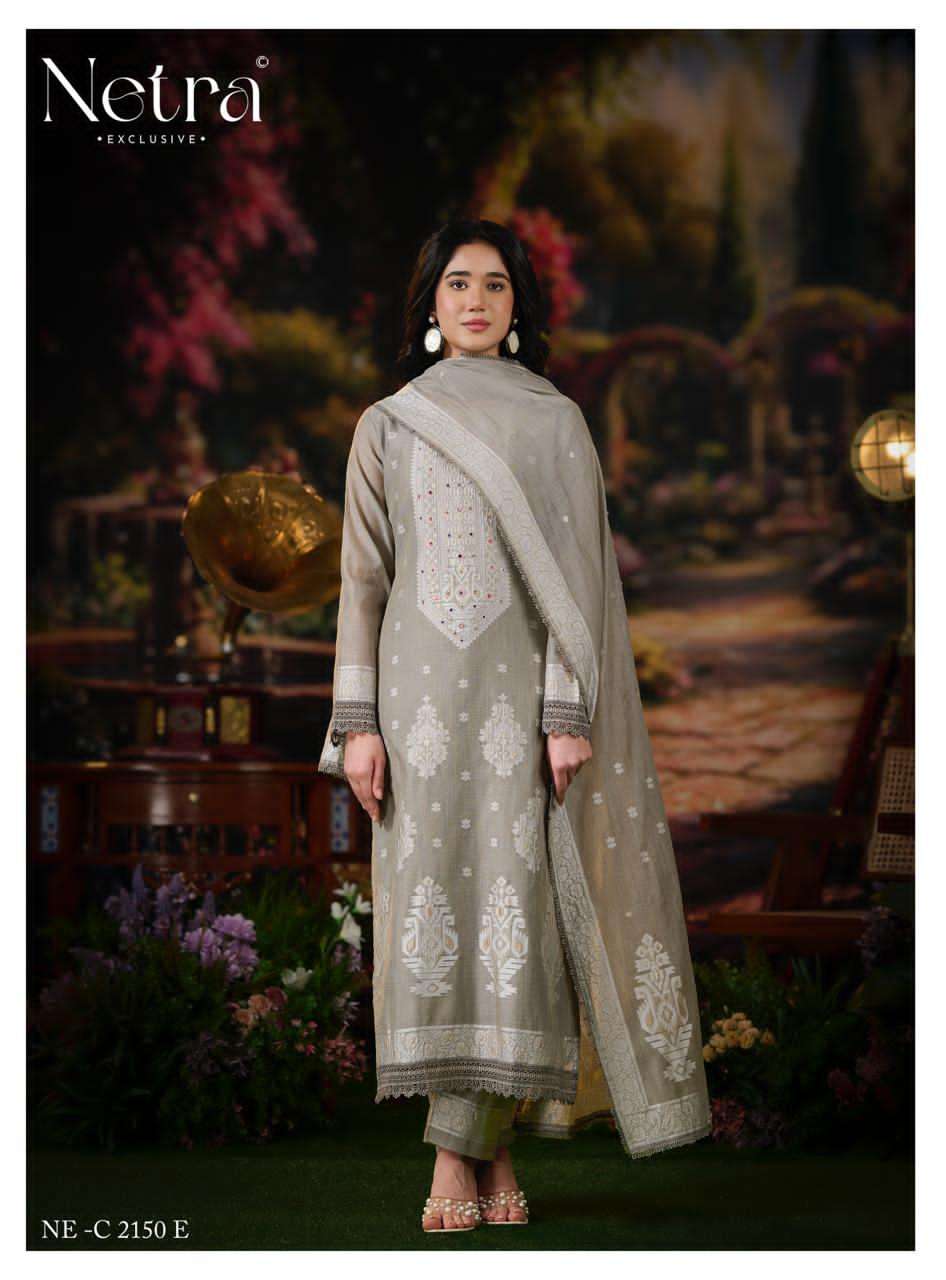 Netra Saiba Jamdani Dress Material