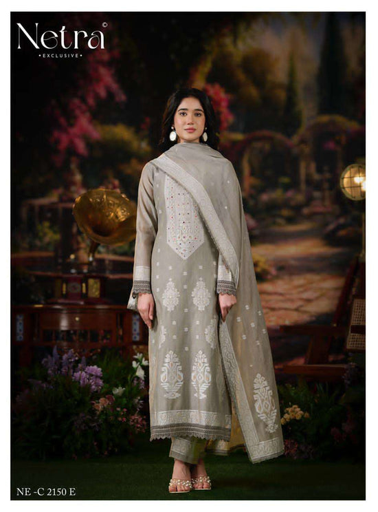 Netra Saiba Jamdani Dress Material