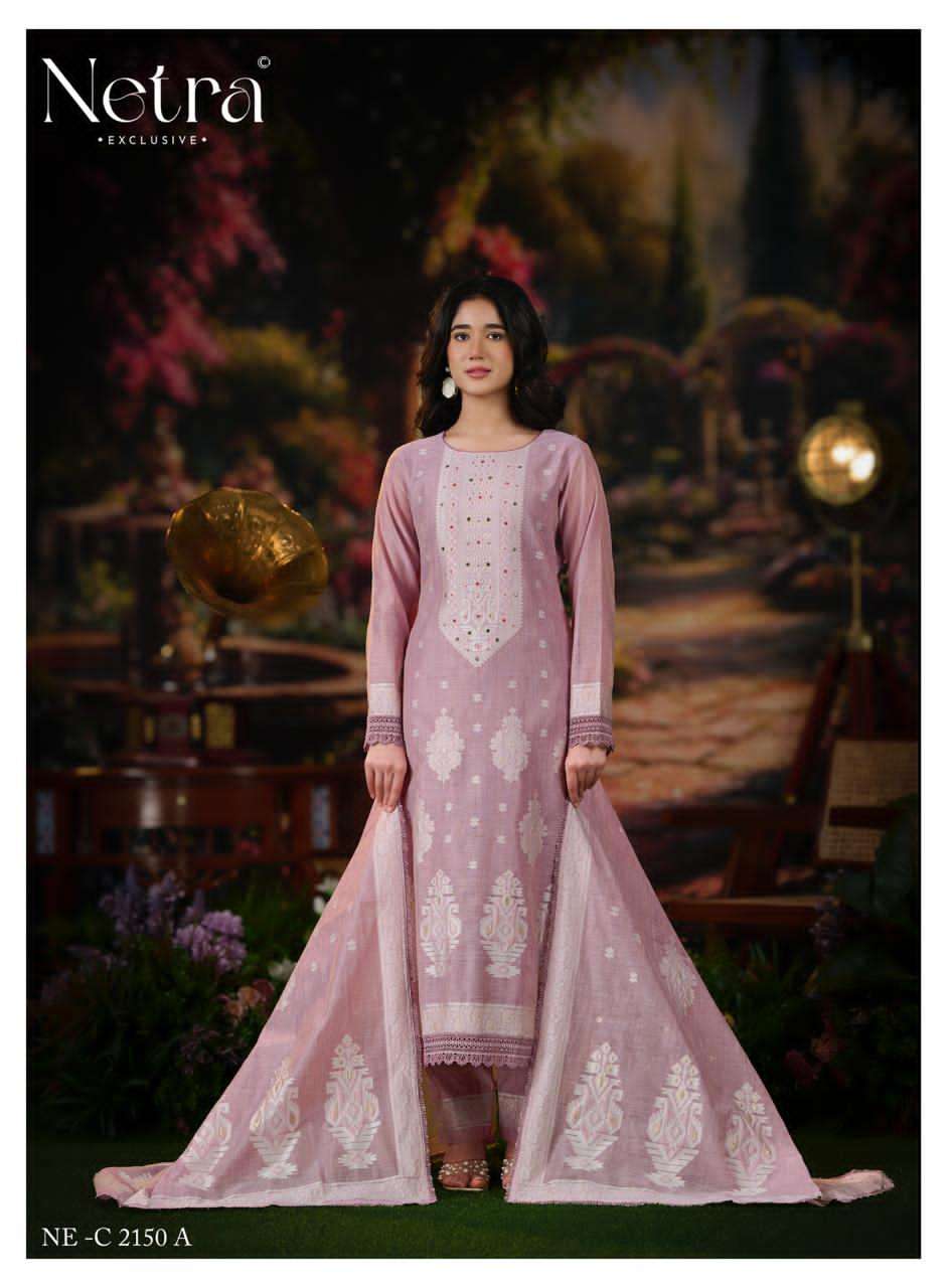 Netra Saiba Jamdani Dress Material