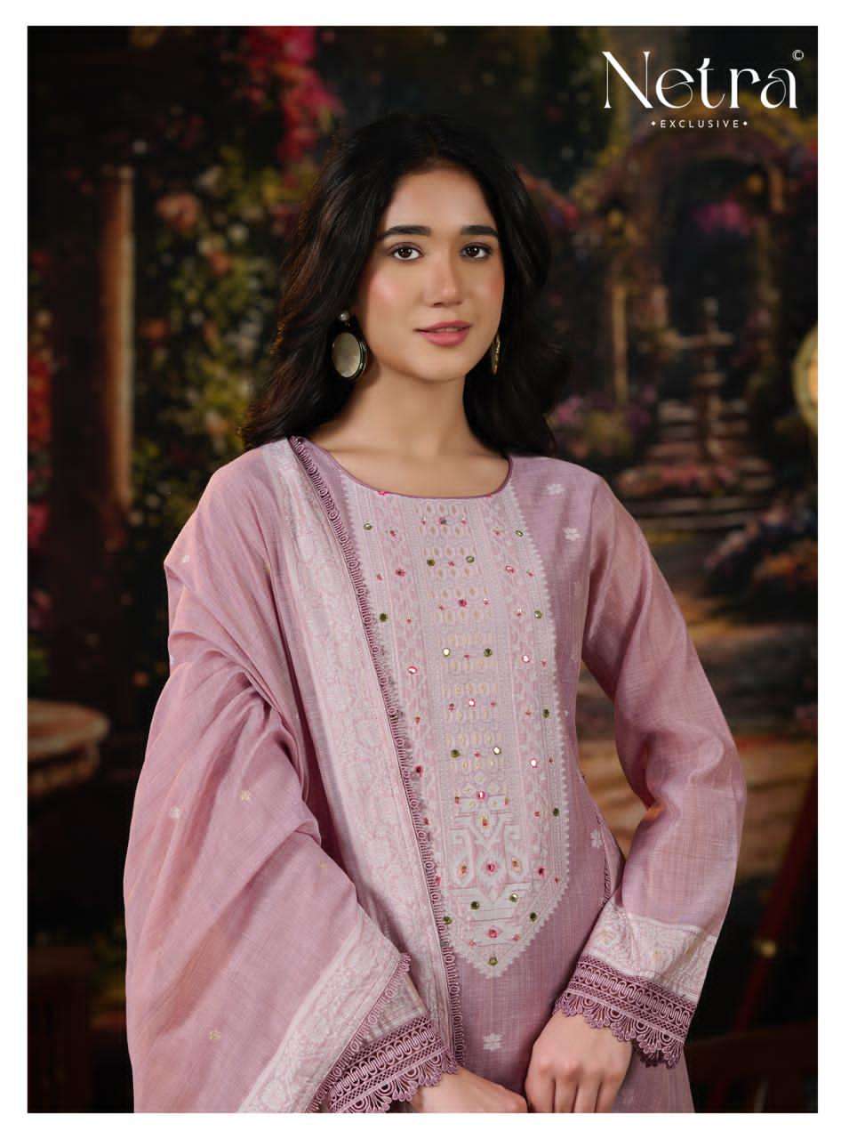 Netra Saiba Jamdani Dress Material