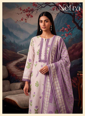 Netra Soma Pure Cotton Digital Print Dress Material - Amrah Wholesale
