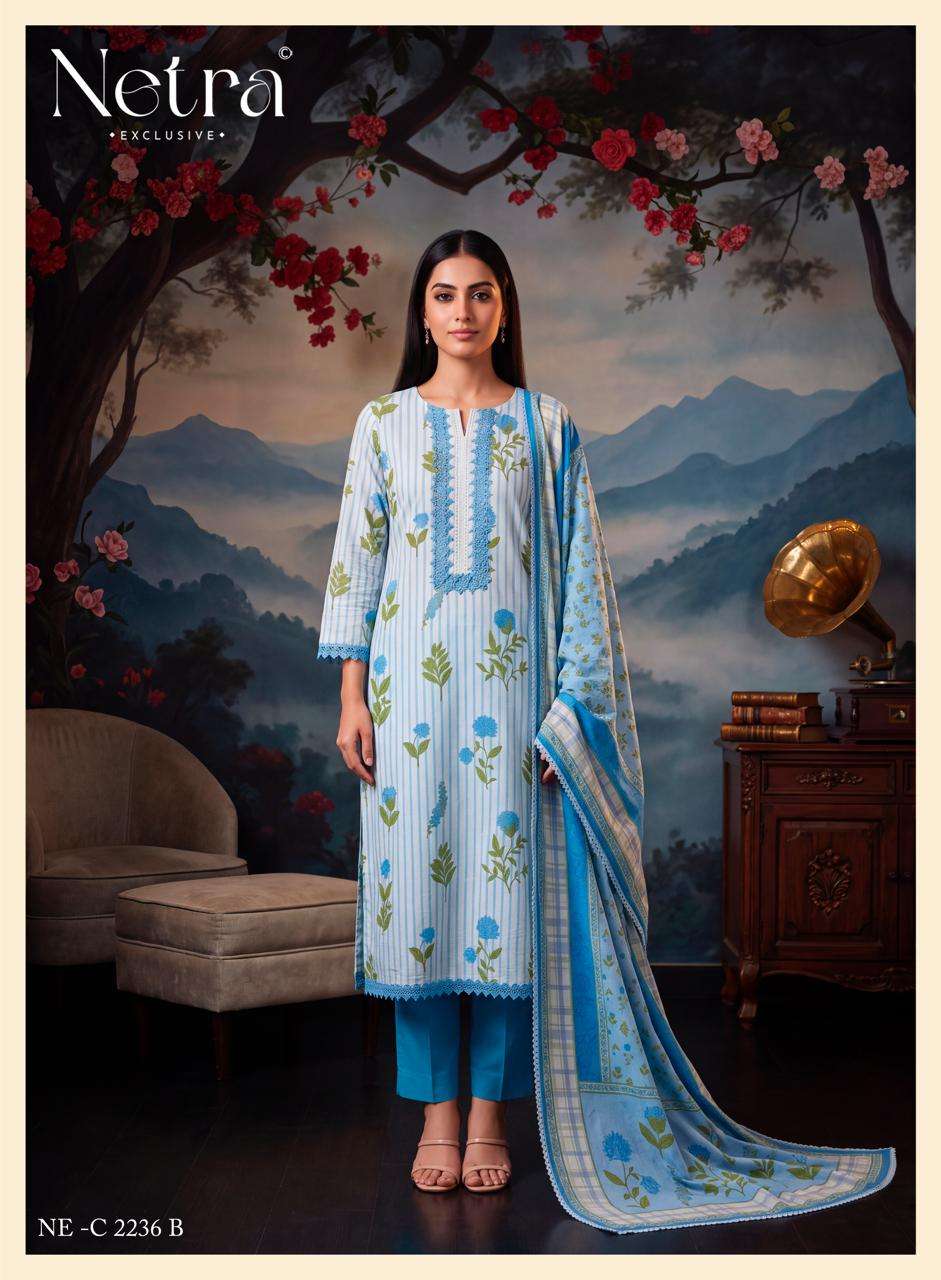 Netra Soma Pure Cotton Digital Print Dress Material - Amrah Wholesale