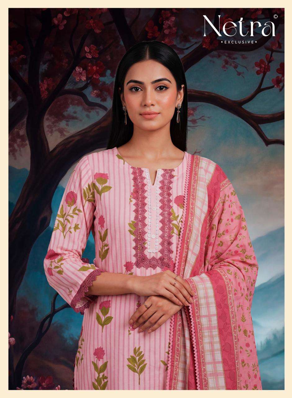 Netra Soma Pure Cotton Digital Print Dress Material - Amrah Wholesale