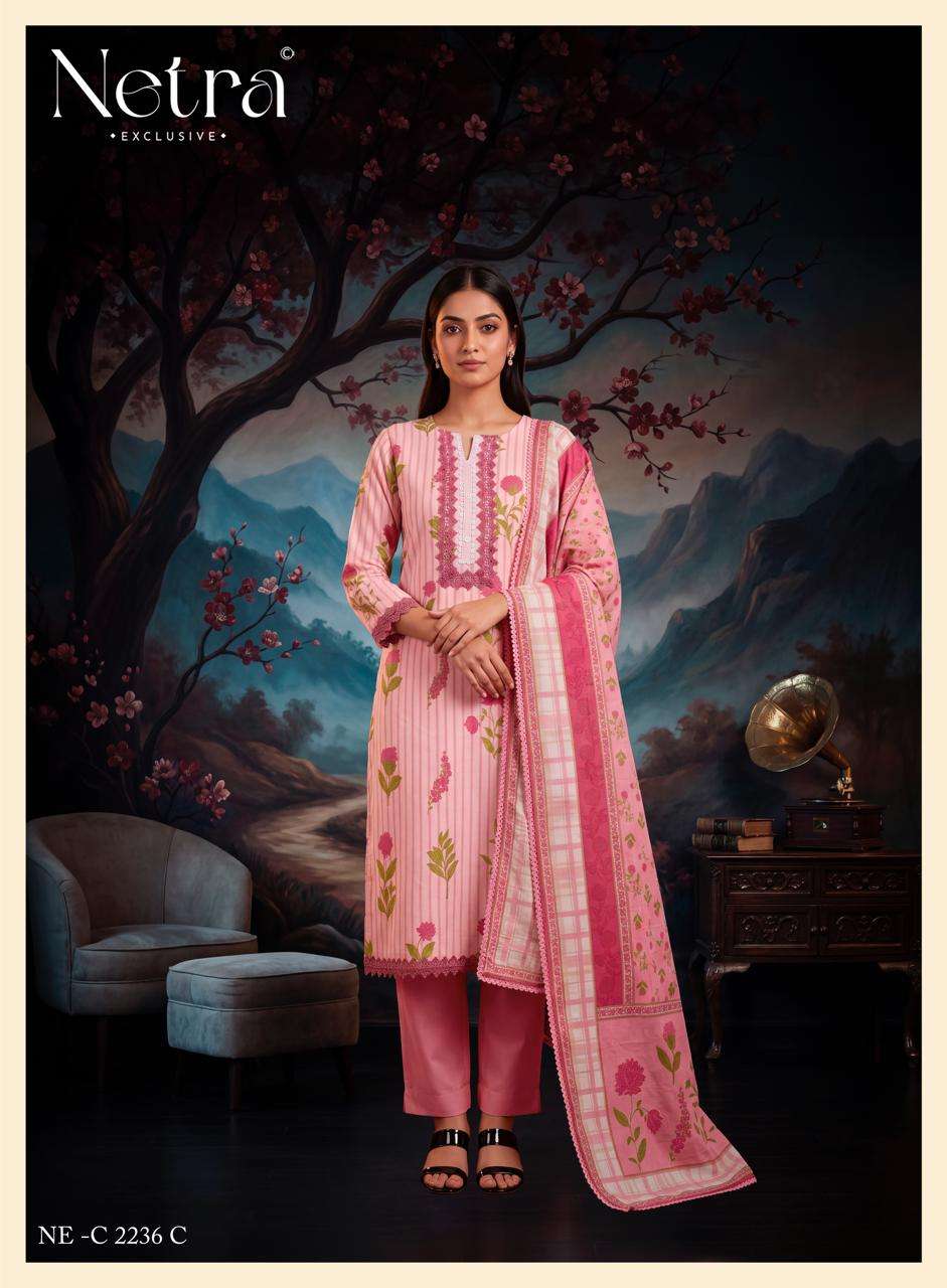Netra Soma Pure Cotton Digital Print Dress Material - Amrah Wholesale