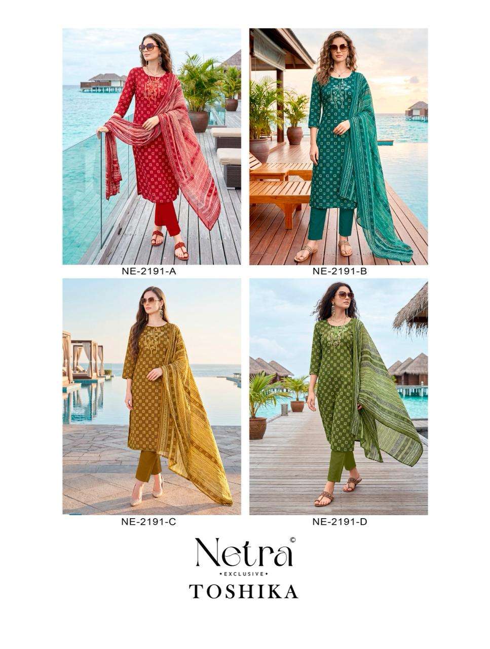Netra Toshika Pure Cotton Digital Print Dress Material - Amrah Wholesale