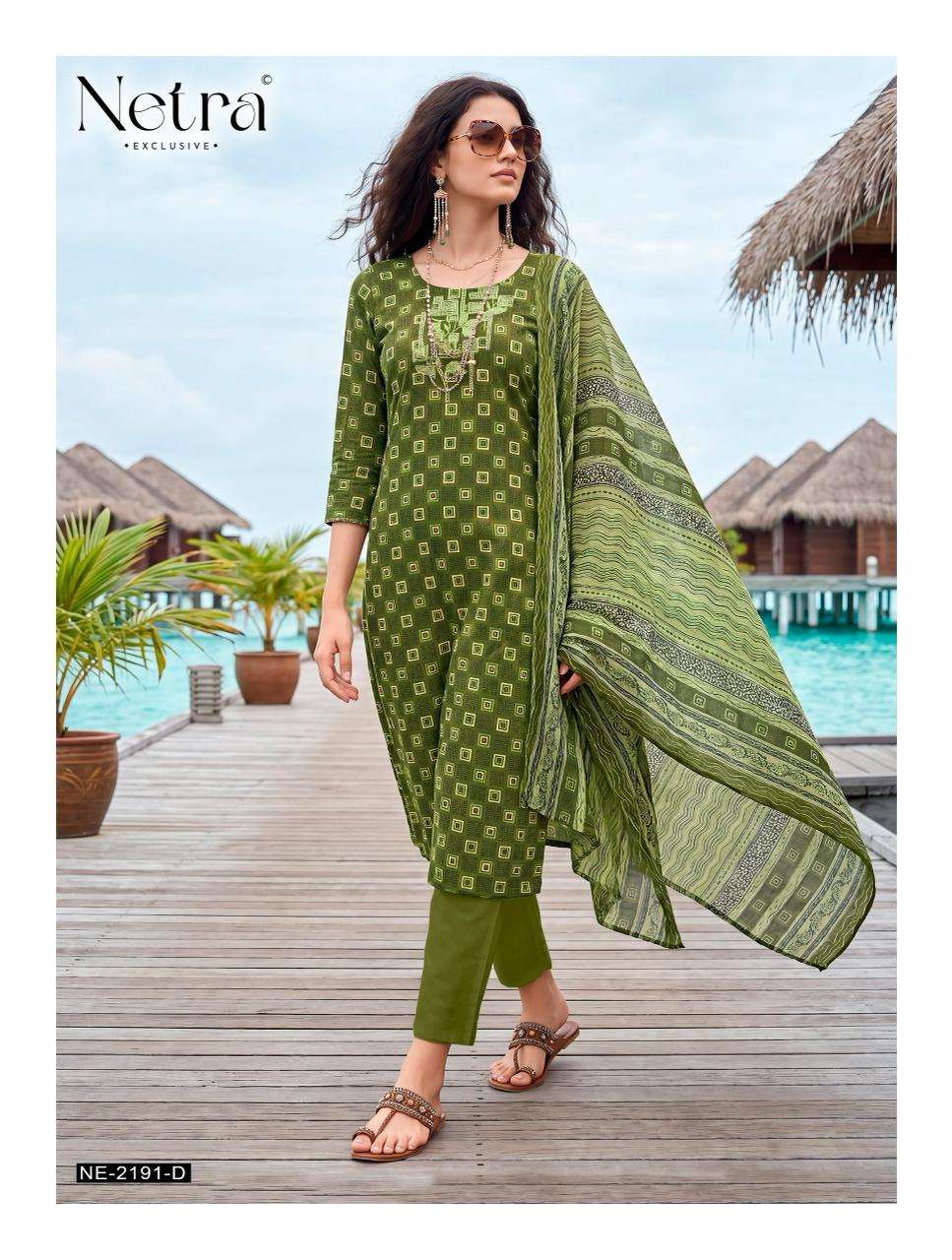 Netra Toshika Pure Cotton Digital Print Dress Material - Amrah Wholesale