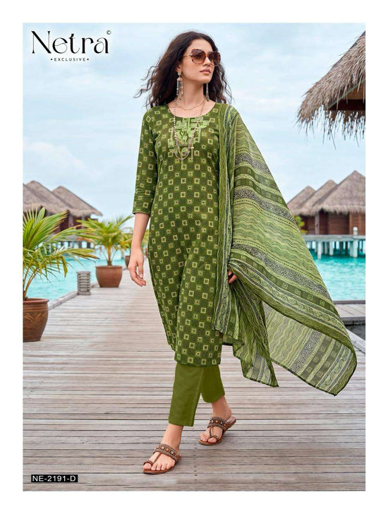 Netra Toshika Pure Cotton Digital Print Dress Material - Amrah Wholesale